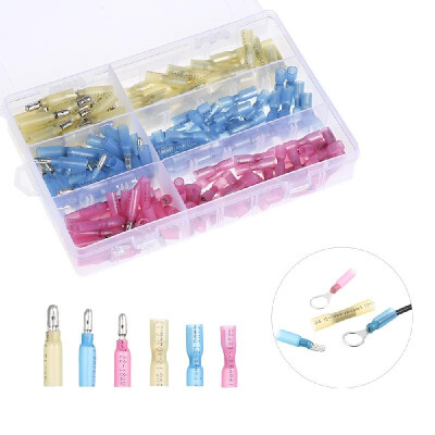 

200PCS Heat Shrink Wire Connector Kit Electrical Insulated Crimp Marine Automotive Terminals Set Z200-4