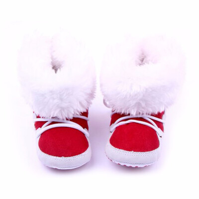 

Winter Infant Boy Girl Toddler Soft Soled First Walker Newborn Baby Flock Warm Pre-walker Shoes 0-12M