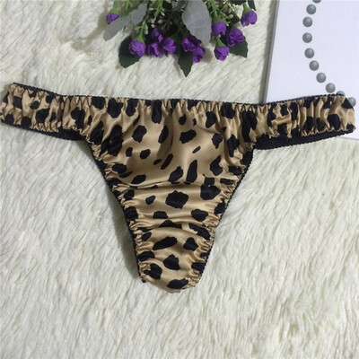

Male Sexy Bulge Pouch Thongs Panties Leopard Low Rise Underpants Lingerie Briefs