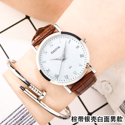 

Womens watch waterproof fashion 2019 new Korean version of the simple casual atmosphere belt student mens watch couple watch