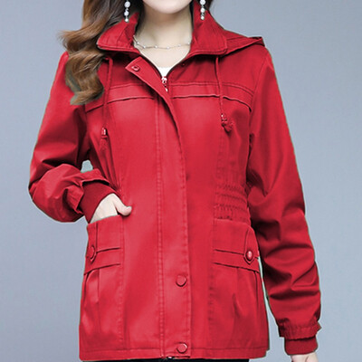 

〖Follure〗Womens Winter Fashion Solid Color Long-Sleeved Windshield Coat Cardigan
