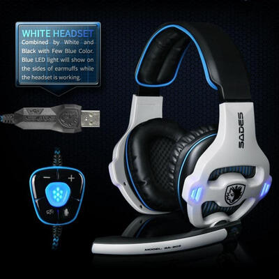 

SADES 71 Surround Sound Stereo Gaming Headset With Microphone And Volume-Control LED Light
