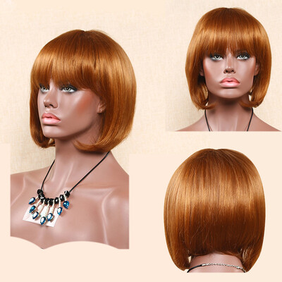 

〖Follure〗Women Sexy Short Gold Color Rose Net Wig Wavy Party Curly Synthetic Fashion Wigs
