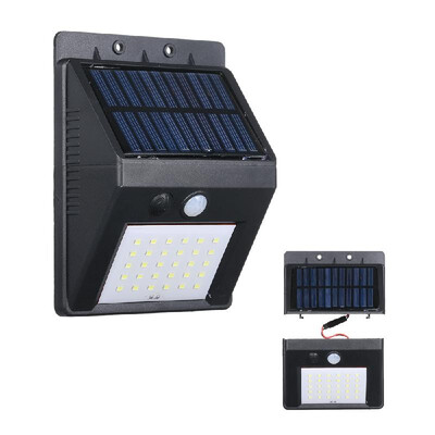 

30 LEDs Solar Powered Split Light Separated Motion Sensor Wall Lamp Water-resistant Safety Lighting for Garage Patio Garden Drivew