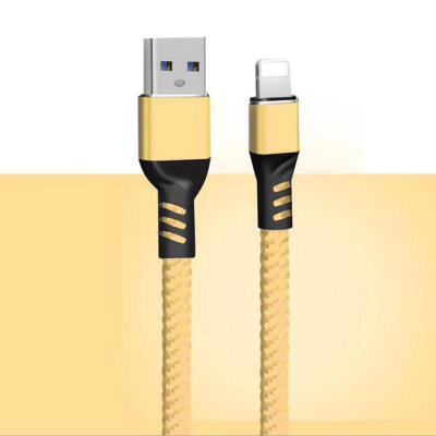 

Universal 1m USB To Lightning 3A Fast Charging Flat Braided Data Cable Line Cord For IPhone IPad-1m