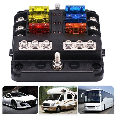 

6 Ways Fuse Box 12V24V Car Truck Boat Marine Bus RV Van Blade Fuse Holder Box Block Case