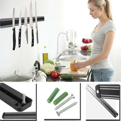 

Magnetic Knife Holder Wall Mount Kitchen Accessories Magnet Bar Storage Rack