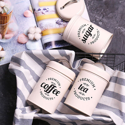 

3PcsSet Tea Coffee Sugar Storage Canister Kitchen Spice Jar Candy Pot with Lid
