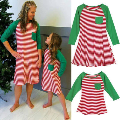 

Family Dress Lady Mother Daughter Matching Christmas Girl Dress Clothes Outfits