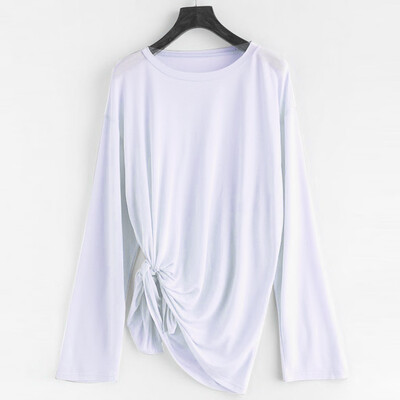 

Roseonmyhand Fashion Womens Casual O-Neck Blouse Solid T-Shirt Long Sleeve Loose Tops