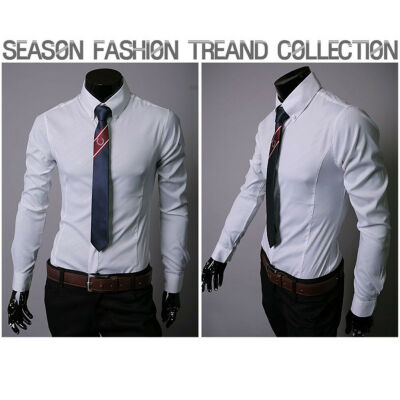 

Mens Dress Shirts Business Luxury Shirt Slim Fit Long Sleeve Casual Shirts