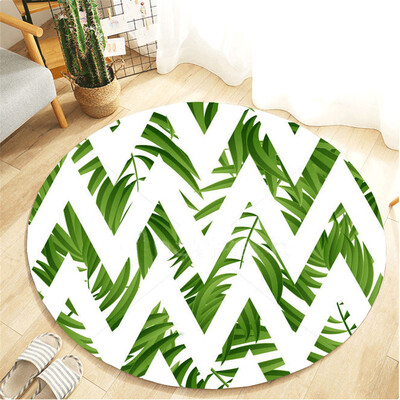 

Gobestart Tropical Plant Leaves Comfortable Living Room Childrens Room Carpet 40cm