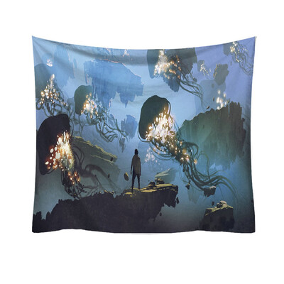

Toponeto Fashion Tapestry Planet Fantasy World Style Decorative Tapestry Home Decor