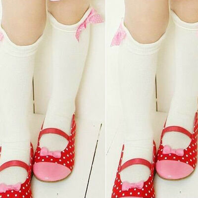 

Hot Baby Girl Toddler Kids Knee High Length Cotton Socks Bow Lace Frill 1-8Years