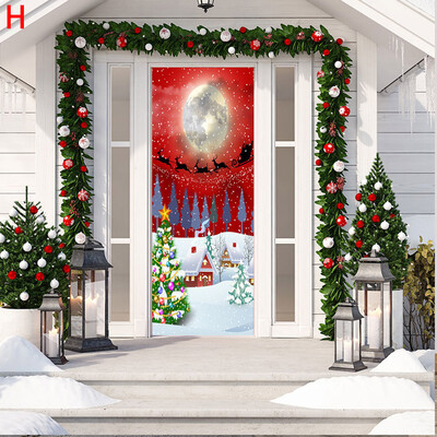 

Tailored Christmas Decoration Door Stickers 3D Simulation Removable Waterproof Wall Stickers