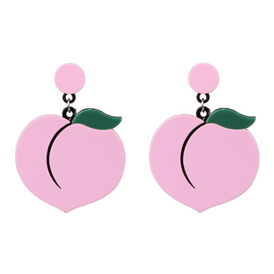 

2019 Ethnic Summer Korean Fruit Statement Dangle Earrings Girl Cute Avocado Starwberry Watermelon Drop Earrings For Women