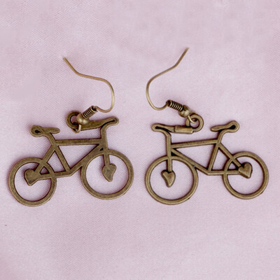 

fashion hot sale bronze silver Lovely Bike drop pendant dangle earrings Gift for Women & Girls