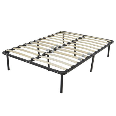 

Wood Slats Metal Bed Frame Platform Bedroom Mattress Foundation Base King Queen Full Twin Size for Your Choice