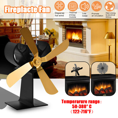 

4-Blade Heat Powered Eco Friendly Heat Distribution Fan Gold