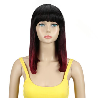 

Noble Short Wigs High Temperature Synthetic Hair Wigs 14 Inch Red Synthetic Wigs 4 Colors Choice Heat Resistant