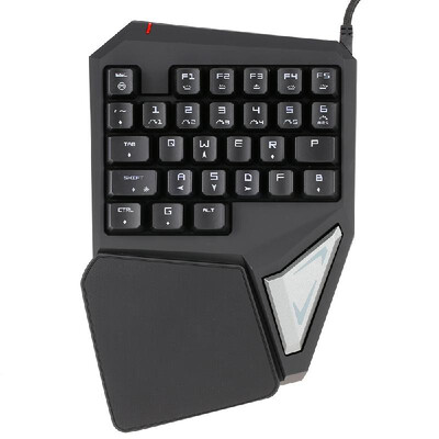 

OneSingle USB Wired Hand Keys Programmable Mechanical LOL DOTA 2 Esport Gaming Keyboard RGB LED Backlit Backlight Kailh Blue Swi