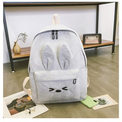 

Womens School Bag Backpack Cute Rabbit Ears Backpack