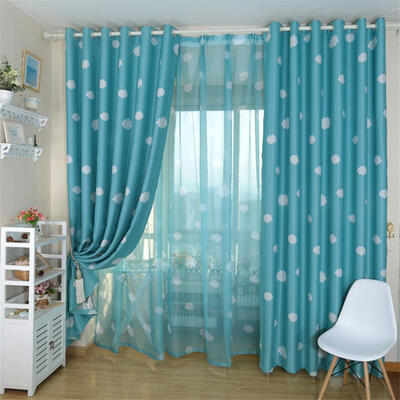 

Clouds Printing Blackout Curtain Living Room Window Blind Shading Drapes