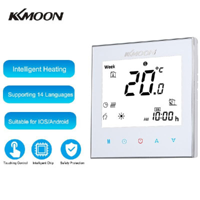 

KKmoon Digital Water Heating Thermostat with WiFi Connection & Voice Control Energy Saving AC 95-240V 5A Touching Screen LCD Displ