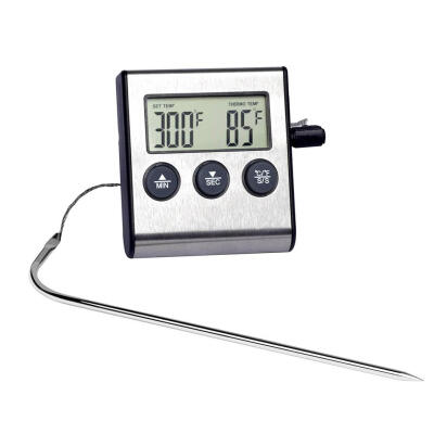 

Digital Oven Thermometer Kitchen Food Cooking Meat BBQ Probe with Timer