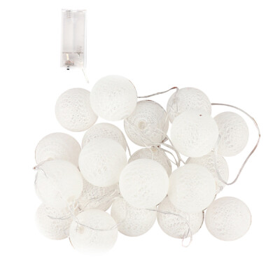 

Siaonvr 3Meters 20 Cotton Ball String Lights Fairy Hanging Wedding Bedroom Living Room