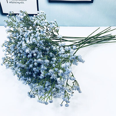 

FUNNYBUNNY 1PC Gypsophila Fake Flower Single PU Full Star Artificial Flower Decoration Wedding Starry Artificial Plant