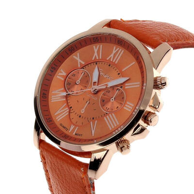 

Hot sale New Casual Watch Women Dress Watches Roman PU Leather Quartz WristWatch For Women Men relogio masculino erkek 2018 F