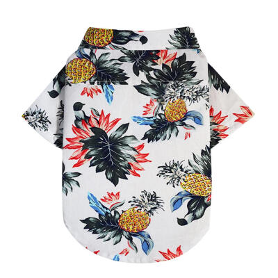 

Spring Summer Printed Hawaiian Style Dog Cat Shirts Soft Cotton Pet Clothes