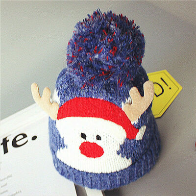 

Baby Toddler Kids Boy Girl Xmas Cute Winter Warm Knitted Crochet Beanie Hat Cap