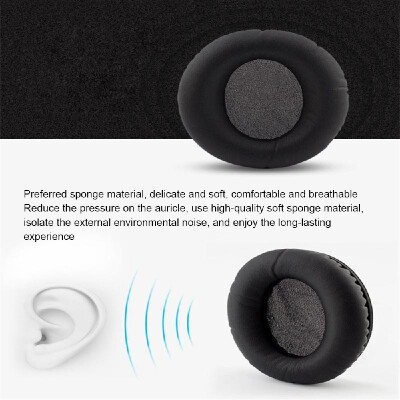 

Replacement Ear Pads for Audio Technica ATH-ANC7 ANC9 ANC27 ANC29 ANC70 Headphones Sponge Earpad Cover Universal Soft 2PCS Black