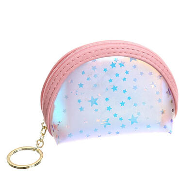 

Creative Laser Printing Zip Clutch Women Kid Coin Purse PVC Keychain Wallet
