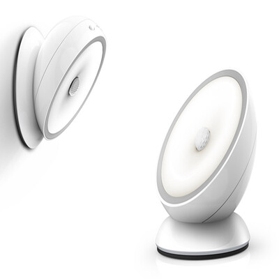 

Led body induction night light creative recharge battery bedroom corridor cabinet bedroom rotating energy-saving European wall lamp