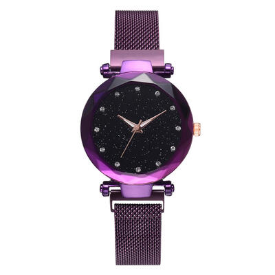 

Elegant Magnet Buckle Analog Watches Women Star Sky Dial Quartz Wristwatch