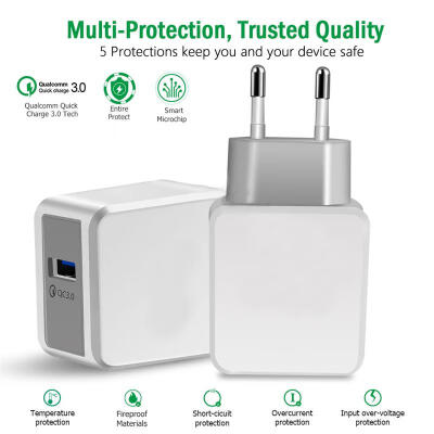 

Portable QC30 Quick Charger 18W Single USB Fast Charging Adapter
