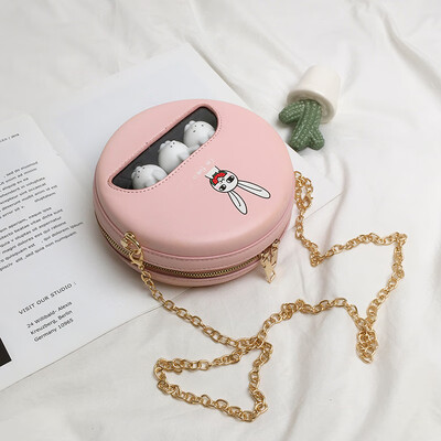 

Korean version of Joker small bag chic cartoon chain small round bag new 2019 cute cute womens bag shoulder Messenger bag