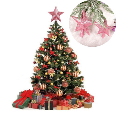 

Tailored Pale Pink Christmas tree top star Topper Glitter finish 15cm star for top tree