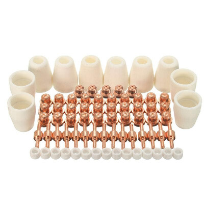 

70Pcs Plasma Tips Electrodes Fit PT-31 Plasma Cutting Torch CUT40 CUT50