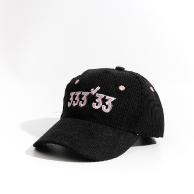 

Fallwinter new hat female letters embroidered corduroy baseball cap Korean student lovers fashion Cap male tide