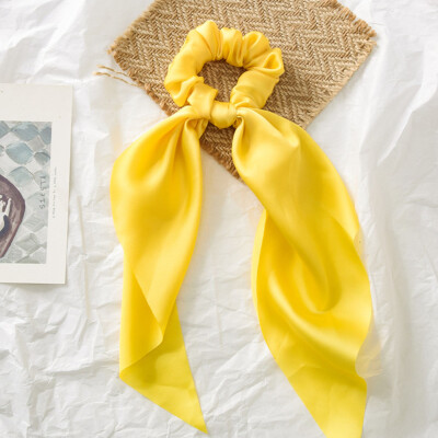 

Women Knotted Silk Hair Band Elastic Large Intestine Circle Headband Scarf Headwear Jewelry