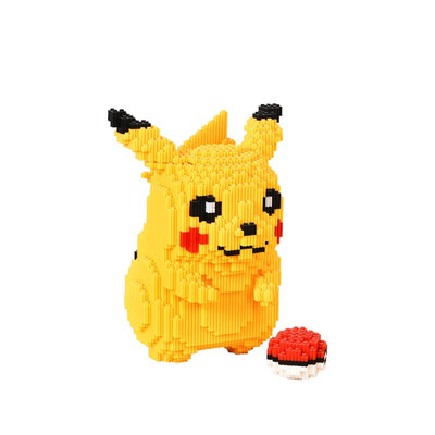 

8606 Pikachu Cartoon Poke Model Building Blocks Bricks Kids DIY Birthday Christmas Gifts Toys Diamond Doll Pressure Release