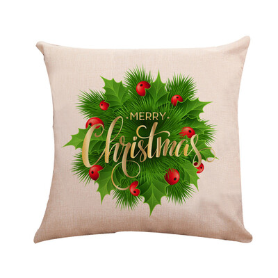 

Tailored Merry Christmas Square Home Car Decor Throw Pillow Case Sofa Waist Cushion Cover