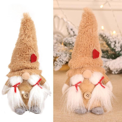 

Scandinavian Gnome Nisse Christmas Decoration Toy Beige 12x9 cm Type 1