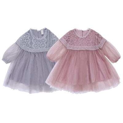 

Princess Newborn Toddler Baby Kids Girls Summer Dress Lace Pageant Party Tulle Dresses Clothes