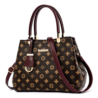 

Handbags Womens Korean Edition Simple Baitao Laohua Middle-aged Womens Bags Atmospheric Mothers Single Shoulder Bag
