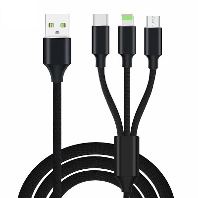 

3 in 1 Charging Cable Lightning Type-C Micro USB Quick Charge Cable Data for iPhone  XR  Max X 8 7 iOS Devices Samsung Galaxy